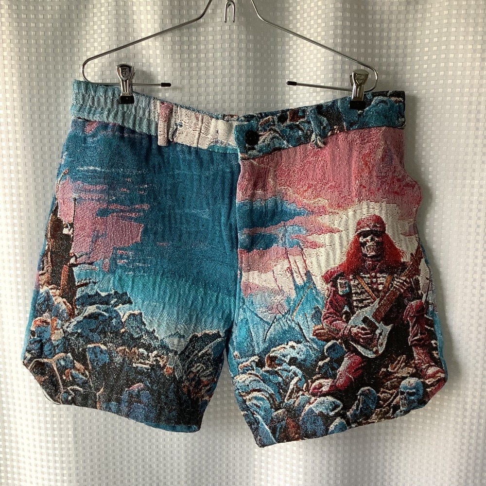Men's Majestik Tapestry Shorts Heavy Metal Jacquard Light Pink 2XL